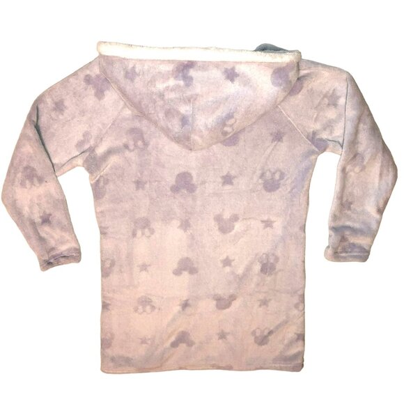 NWT DISNEY MICKEY MOUSE SLEEP HOODIE SIZE M PURPLE LILAC FUZZY LINED WOMENS - Picture 4 of 4